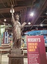 Chocolate Statue of Liberty display in the Hershey`s Chocolate World