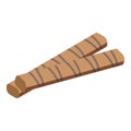 Chocolate sticks icon isometric vector. Candy festival