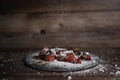 Chocolate Strawberries with Powdered Sugar Royalty Free Stock Photo