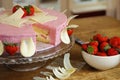 Chocolate strawberry cake Royalty Free Stock Photo