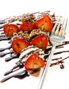 Chocolate strawberry crepe