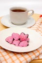 chocolate strawberry love pinky cookies Royalty Free Stock Photo