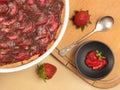 Chocolate-strawberry pie