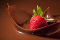 Chocolate Strawberry Splash Royalty Free Stock Photo