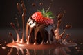 Chocolate Strawberry Splash Royalty Free Stock Photo