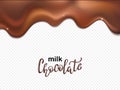 Chocolate streams. 3d illustration.