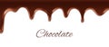 Chocolate streams  on white Royalty Free Stock Photo