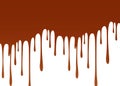 Chocolate streams isolated on white background. Illustration design