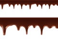 Chocolate streams  on white Royalty Free Stock Photo