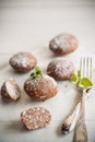 chocolate sweet cakes from mashed biscuits with additives