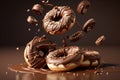 Chocolate sweet donuts, Generative AI