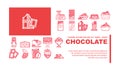 Chocolate Sweet Food And Drink landing header vector Royalty Free Stock Photo