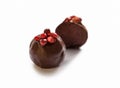 Chocolate sweets with red peper Royalty Free Stock Photo