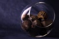 Chocolate sweets with walnuts Royalty Free Stock Photo