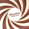Chocolate swirl background with place for your content Royalty Free Stock Photo