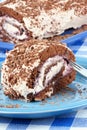 Chocolate swiss roll Royalty Free Stock Photo