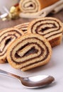 Chocolate swiss roll Royalty Free Stock Photo