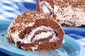 Chocolate swiss roll cake