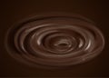 Swirling chocolate syrup