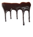 Chocolate syrup leaking liquid sweet food