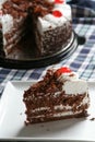 Chocolate tart cake Royalty Free Stock Photo