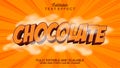 chocolate text effect 3d style vector editable Royalty Free Stock Photo
