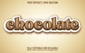 Chocolate text effect in brown color