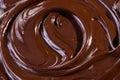 Chocolate texture. Liquid chocolate close-up.Textured dark chocolate Royalty Free Stock Photo