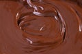 Chocolate texture. Liquid chocolate close-up.Textured dark chocolate Royalty Free Stock Photo