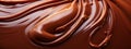 Chocolate texture. Liquid chocolate close-up.Textured dark chocolate. Royalty Free Stock Photo