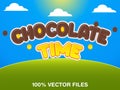 Chocolate Time editable text effect Royalty Free Stock Photo