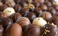 Chocolate truffle candy background