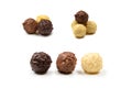 Chocolate truffle isolated on white background Royalty Free Stock Photo