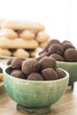 Chocolate Truffles in Bowl Royalty Free Stock Photo