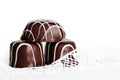 Chocolate Truffles and Lace Royalty Free Stock Photo