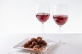 Chocolate Truffles with Red Wine Royalty Free Stock Photo