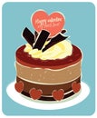 Chocolate Valentine cake