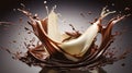 Chocolate and vanilla create striking, dramatic splashes