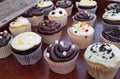 Chocolate and Vanilla Cupcakes Royalty Free Stock Photo