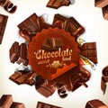 Chocolate vector label