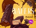 Chocolate Wafer Advertisement Royalty Free Stock Photo