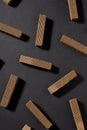 Chocolate wafers on black background Royalty Free Stock Photo