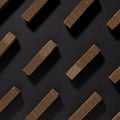Chocolate wafers on black background Royalty Free Stock Photo