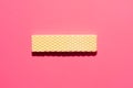 Chocolate wafers on pink  background Royalty Free Stock Photo