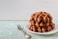 Chocolate waffle. Royalty Free Stock Photo