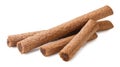 Chocolate waffle sticks close-up on a white. Isolated Royalty Free Stock Photo