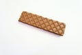 Chocolate waffle on a white background Royalty Free Stock Photo