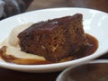 Chocolate walnut brownie with hot fudge sauce