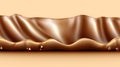 Chocolate wave background. Realistic vector illustration of chocolate wave. Royalty Free Stock Photo