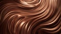 Chocolate wavy swirl background. Abstract satin chocolate waves.